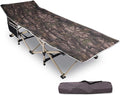 REDCAMP Folding Hunting Cots for Adults 500lbs XL Sleeping Cots for Hunting Extra Wide Portable for Camping Outdoor Travel Indoor Home Camo