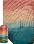 Rumpl Original Puffy Blanket - Warm Water-Resistant Camping Blanket with 100% Recycled Synthetic Insulation 52x75 Original Puffy V2 Rocky Mountain Sunset Fade