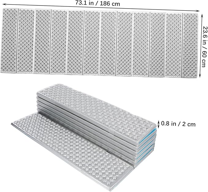 Moisture Folding Camping Mat Blue Insulated Egg Crate Foam Pad for Outdoor Adventures