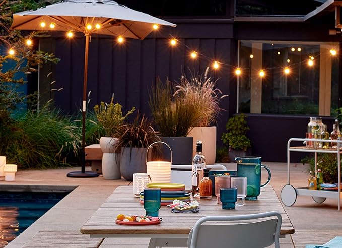 String Lights LED G40 Globe Waterproof String Light with 25 Bulbs-UL Listd for Indoor/Outdoor Commercial Decor Use Weatherproof Light Tents Market CafePorch Backyard Bistro Party