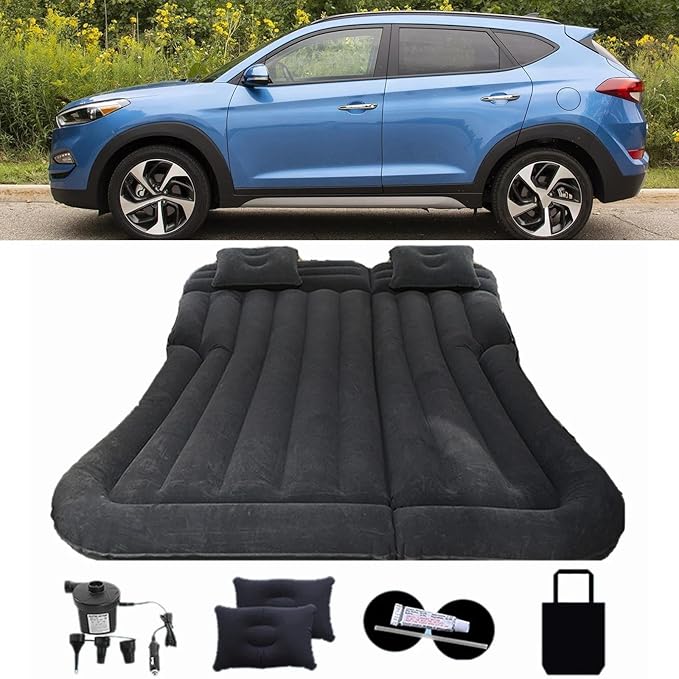 Camping Inflatable Mattress SUV Inflatable Car Mattress Multifunctional Car Travel Mattress Outdoor Inflatable Mattress Ergonomic Car Mattress (Three)