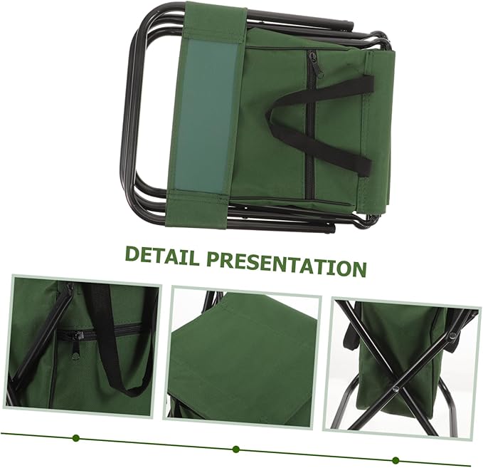 Happyyami Folding Chairs for Outside Multi-use Compact Camping Chair Table Portable Folding Stool Outdoor