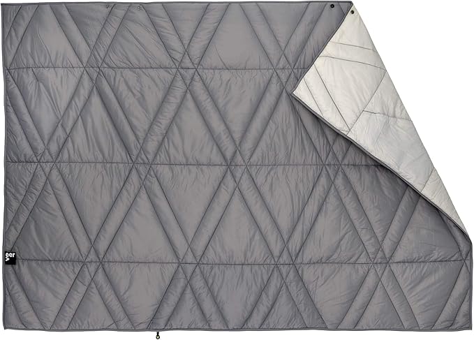 Veer Adventure Blanket - 100% Down Alternative Insulated Outdoor Puffy Blanket for Camping Beach Sports/Stadiums Picnics or Travel - Built-in Hand Pockets and Zipper Pillow Pocket - Child Size