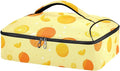 Casserole Carrier Pattern Oranges and LemonsInsulated Casserole Carrier for Hot or Cold Food Thermal Lunch Tote for Potluck Parties Picnic Beach Fits 9 x 13 Inches Baking Dish