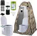 Portable Toilet Kit Camping Toilet with Pop-Up Privacy Tent and Poo Gel Toilet Bags Washable Portable Outdoor Showers Changing Rooms