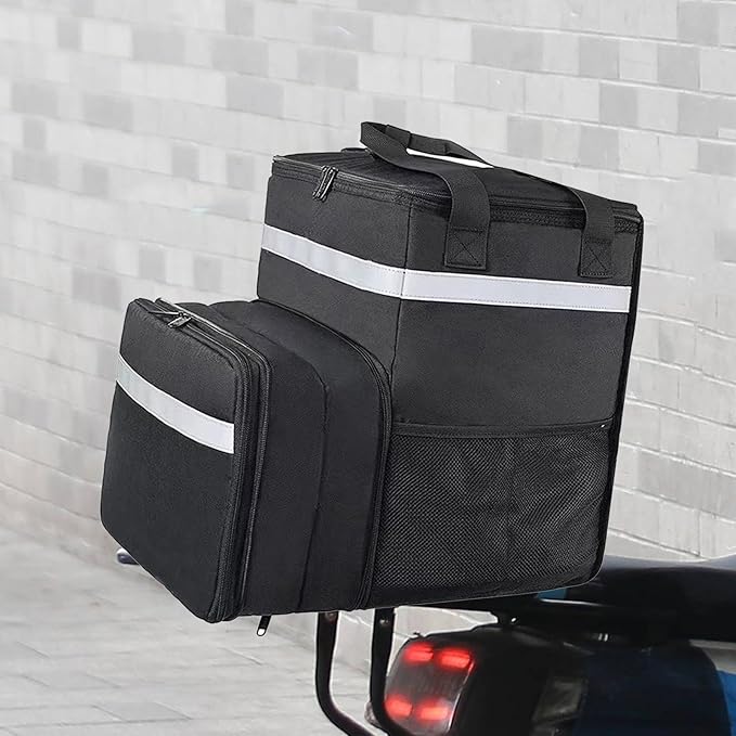 Food Delivery Backpack Smooth Zipper with Handle Insulated