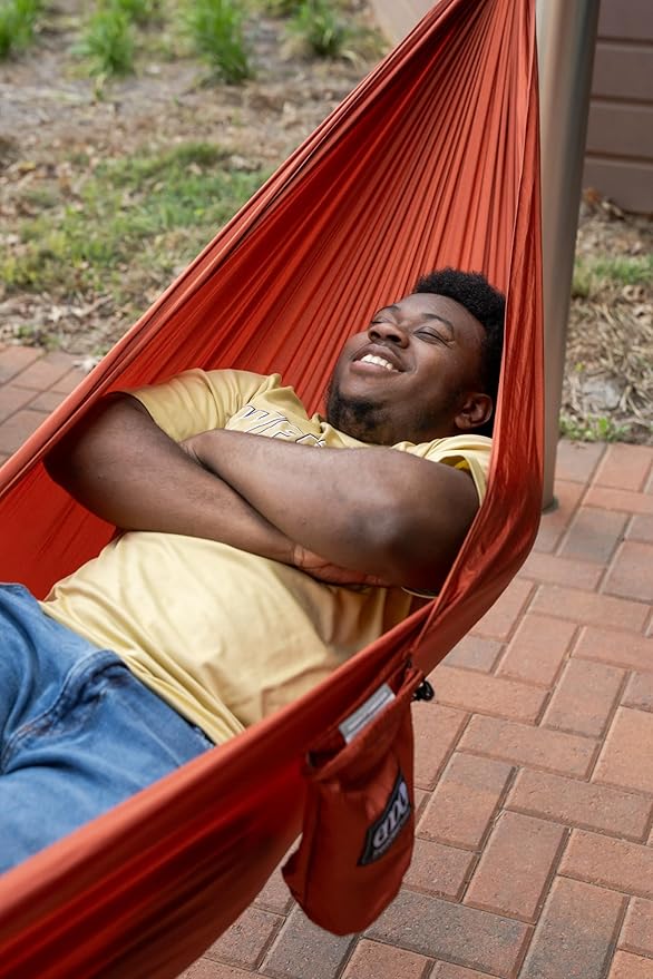 ENO TravelNest Hammock &amp Straps Combo - Portable Hiking and Camping Hammock with Straps Included - Travel Hammock for Camping Hiking Backpacking a Festival or The Beach + Straps Combo - Canyon
