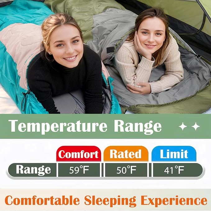 Sleeping Bags for Adults&ampKidsLightweight Waterproof Warm Weather Sleeping BagCompact Portable Sleeping Bag for CampingEssentials Gear for Camping Hiking Outdoor Travel