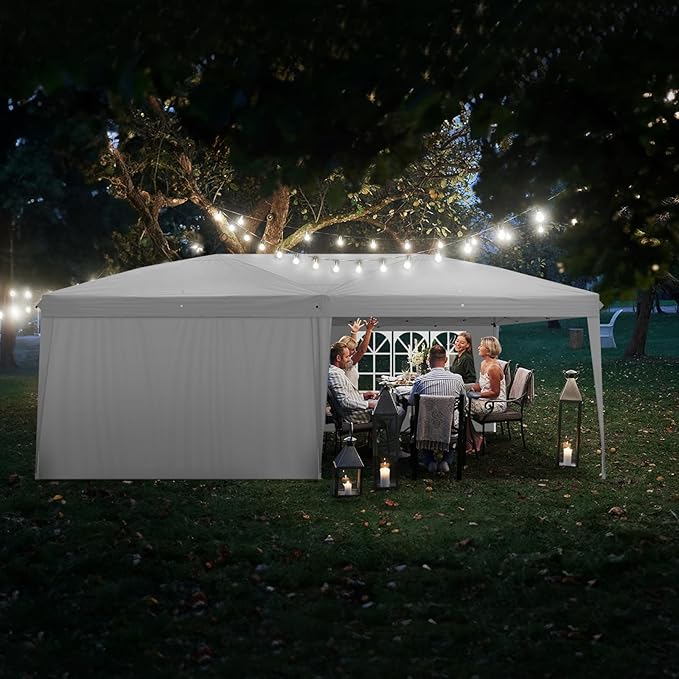 3 x 6m Two Windows Practical Waterproof Folding Tent White