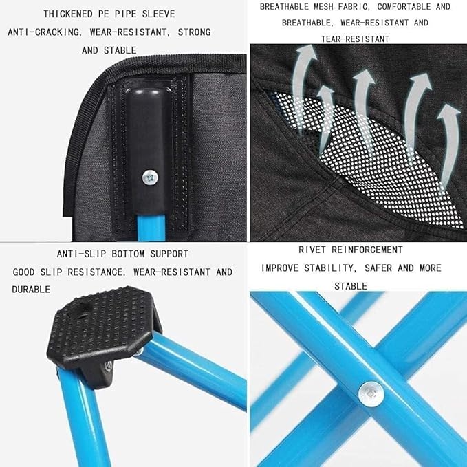 Ultralight Portable Folding Camping Chair Adjustable Backpacking Chair for Outdoor Travel Hiking Picnic Beach and Festivals