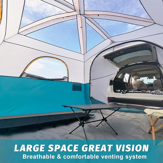 UNP SUV Tent for Camping 6-Person SUV Tailgate Tent - Easy Set Up with Rainfly 10'x9'x78in(H)