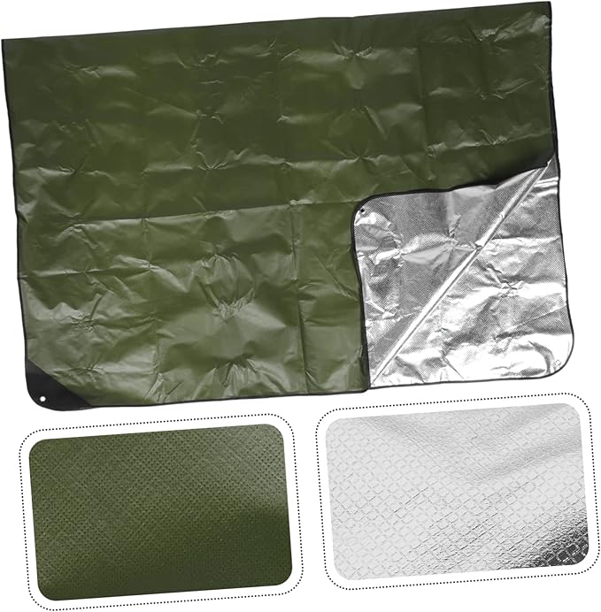 Thermal Emergency Blanket Camping Survival Mat Multi Functional Outdoor Awning Cloth for Hiking Picnics and Emergency Situations
