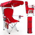 Portable Camping Chair with Canopy - Folding Chair with Canopy Durable 600D Oxford Canopy Chair for Camping Beach Picnics Fishing &amp Sports