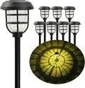Solar Pathway Lights Outdoor 8 Pack Bright LED Stake Lights Waterproof IP65 Auto On Off Dusk to Dawn Long-Lasting Battery (1000mAh) Up to 12 Hours Lighting for Walkway Yard &amp Garden Decor