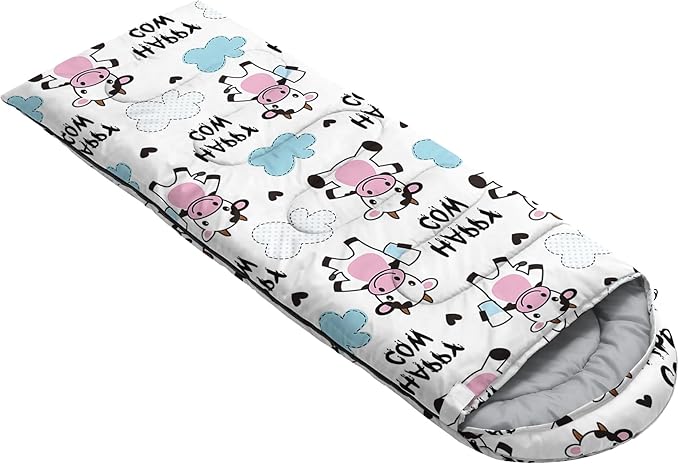QOOMO Axolotl Cute Camping Sleeping Bags3 Season Warm &amp Cool WeatherLightweightWaterproof Sleeping Bags for Adults &amp KidsTravelingand Outdoors