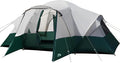 8/10/11 Person Camping Tent with Porch Large Family Tents for Camping PU1000MM Waterproof Tent with 5 Mesh Windows Removable Rainfly Reflective Windproof Rope Big Dome Tent Fits 3 Queen Airbeds