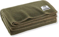 M MCGUIRE GEAR Heavy Duty Wool Blanket Survival Emergency and First Aid Use – Mil-Spec Fire Retardant Durable Outdoor Wool Blankets for Camping. - OD Green (64 x 90 inches)