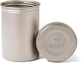 Vargo Titanium BOT Series | 1 Liter (34 oz.) Ultralight Water Bottle Cooking Pot Weighs 147 grams (5.2 oz.) | Backpacking Camping Multipurpose