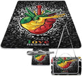 Marijuana Leaves Rasta Lion Cannabis Waterproof Outdoor Picnic Blanket Sandproof Beach Mat for Camping Hiking Grass Travelling