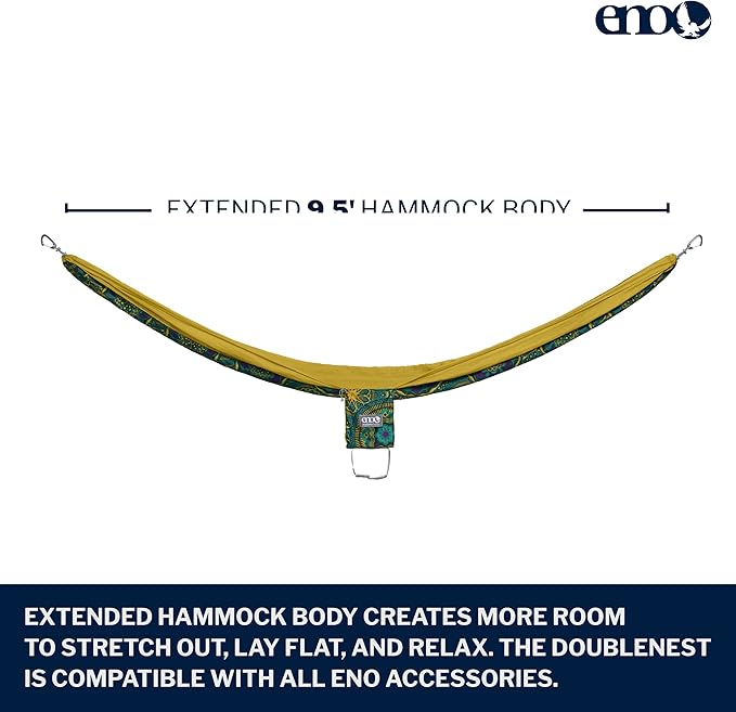 ENO Eagles Nest Outfitters DoubleNest Lightweight Camping Hammock 1 to 2 Person Special Edition Colors ATC