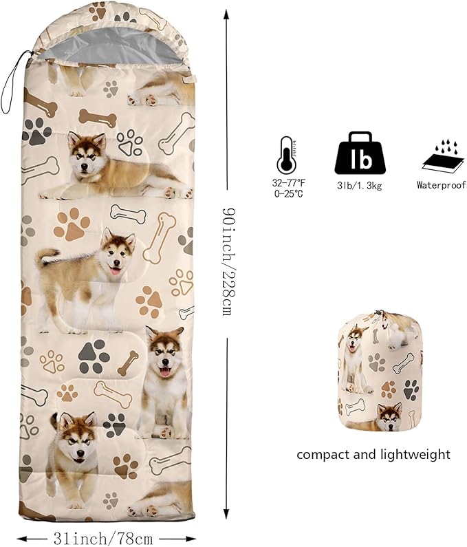 AILONEN Pink Flamingo Sleeping Bag for Kids GirlsWarm and Cool WeatherLightweightWaterproof BackpackingTropical Flamingo Theme Palm Leaves Sleeping Bag for Camping