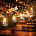 FOOMAN LED Outdoor String Lights 240FT Outside Waterproof Patio Lights with 120+4 Shatterproof ST38 Edison Bulbs 2700K Warm White Hanging Light Dimmable Light for Backyard Garden Bistro Party Cafe