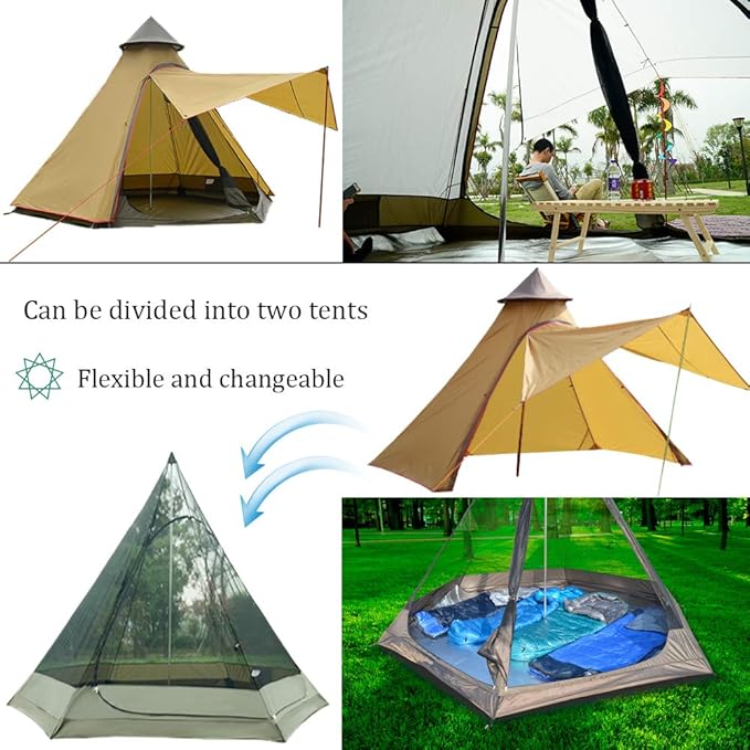 12'x10'x8'Dome Camping Tent 5-6 Person 4 Season Double Layers Waterproof Anti-UV Windproof Tents Family Outdoor Camping Tent | Double Layers Waterproof Anti-UV Windproof Family Outdoor