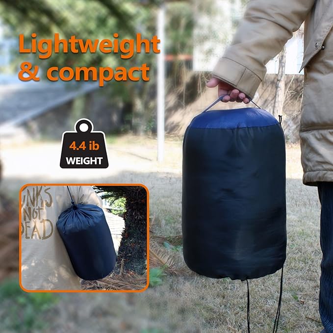 Sojoy Heated Sleeping Bag for Adult-4pcs Heating Areas and 3 Adjustable Heating Levels-Great for Cold Weather Outdoor CampingBackpacking&ampHiking