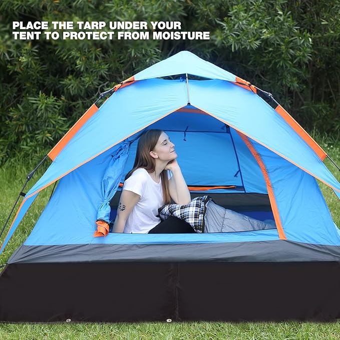 REDCAMP Ultralight Tent Footprint - 95 x116'' 4 in 1 Multifunctional Waterproof Camping Tent Tarp for Camping Hiking and Survival Gear Lightweight and Compact