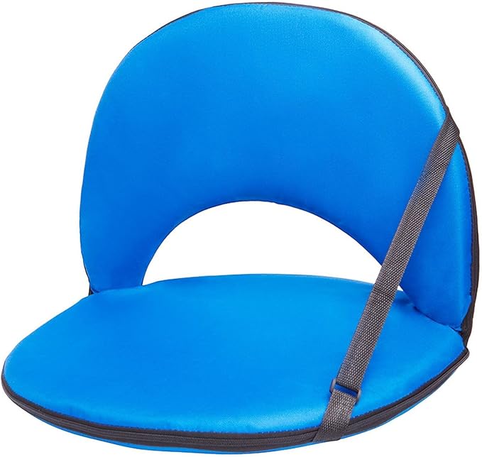 The Lakeside Collection Travel Folding Cushioned Seat 5 Adjustable Positions Blue Or Gray