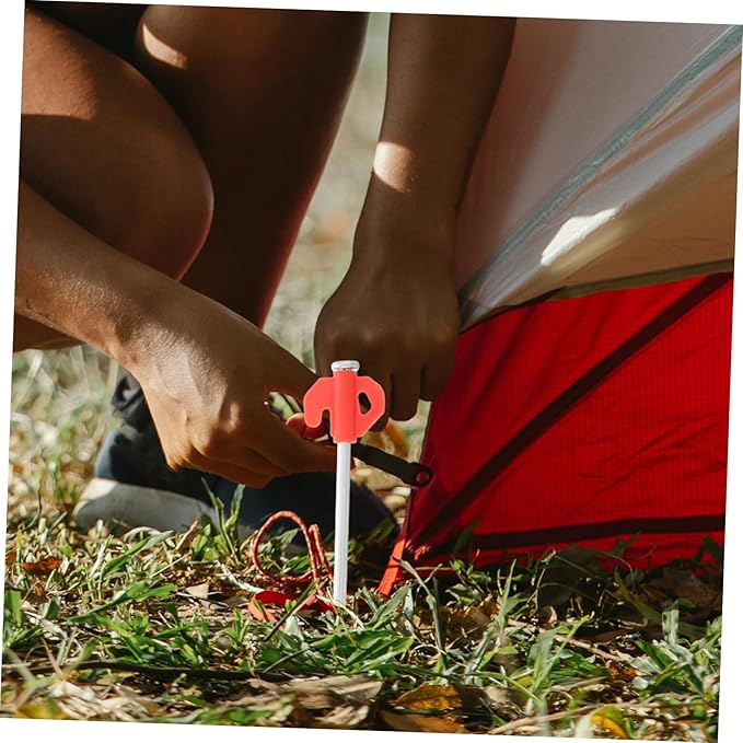 Balacoo 20Pcs Heavy Duty Windproof Metal Tent Stakes Durable Ground Pegs for Camping Canopies and Garden Decorations Effortless Installation and Reliability