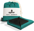 16-in-1 Compact Travel Blanket with Bag – Reversible Ultra Soft Bamboo Airplane Blanket with Hidden Pocket – Packable for Flights &amp Travel Essentials (Semi-Weighted Double Layer)