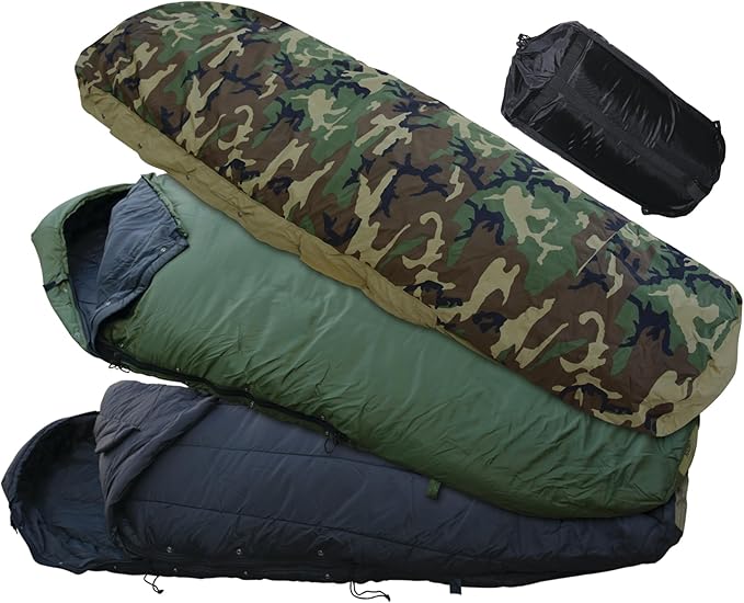 MidwayUSA Military Style 4-Piece ECWS -15 Degree Sleeping Bag System