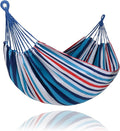 SUNCREAT Hammocks for Outside Portable Heavy Duty Tree Hammock Ocean Stripes