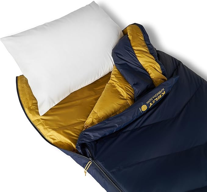Kelty Supernova Down Sleeping Bag Compact + Lightweight Roomy Shape for All Body Types and Sleep Positions Recycled Shell Fabrics
