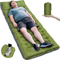 Camping Sleeping Pad Extra Thick 6 Inch Inflatable Camping Mat with Pillow Built-in Foot Pump Sleeping Pad for Camping Ultralight Self Inflating Campings Pad for Tent Backpacking Hiking Camp Gear