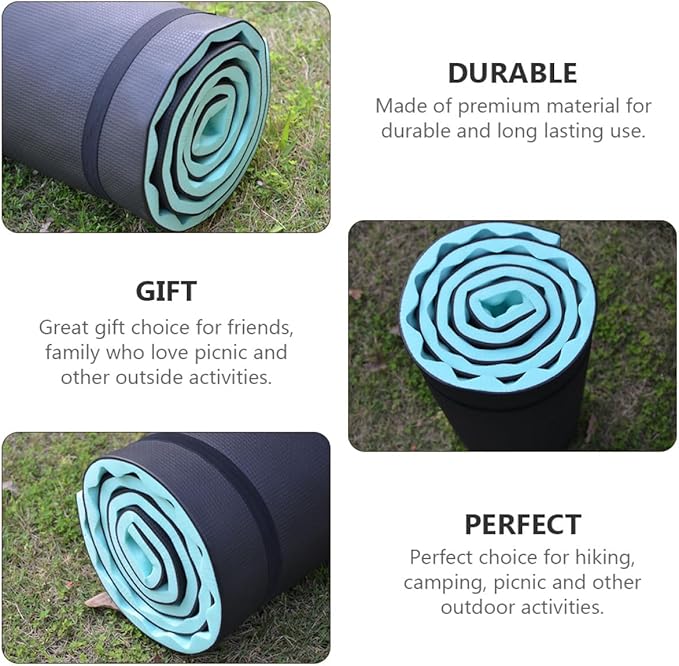 Tent Sleeping Pad Waterproof EVA Foam Camping Cushion 180X50X1.5Cm Lightweight Outdoor Travel Mat for Office Nap and Picnic