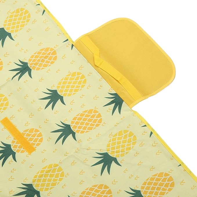 Picnic Blanket Oxford Cloth Rectangle Moistureproof Foldable Mat Camping Blanket Large Size 195x200cm Durably 3 Layer Material Aluminum Film Backing for Heat Insulation (Fruit)