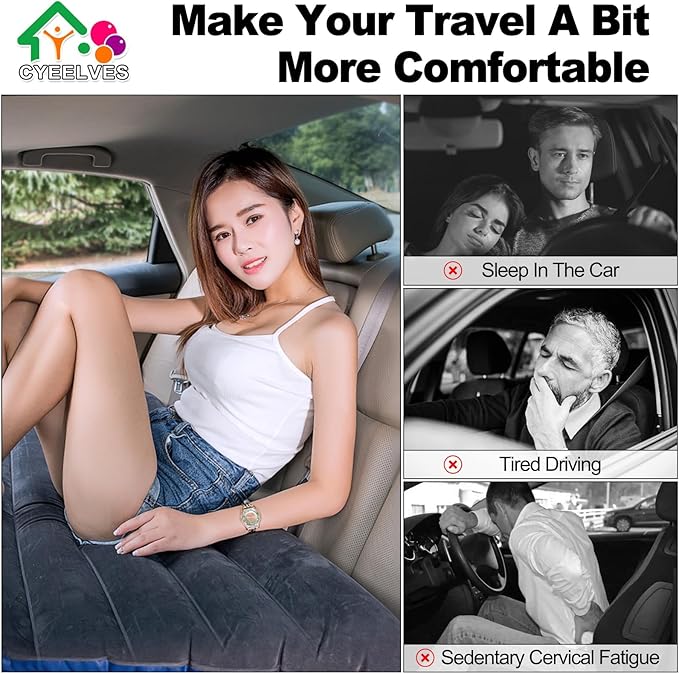 Car Inflatable Bed Mattress Mattress Back Seat RV Mattresses Travel for Automotive SUV Truck Berlina Furgonetas Grande Cars Backseat Sleeping BedFull