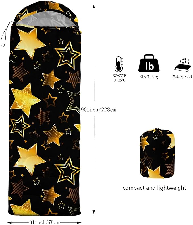 Kids Sleeping Bag for Boys GirlsCartoon Dinosaur Print-Lightweight Warm Portable Outdoor Indoor-Waterproof Cold Weather Resistant Sleeping Bag for Camping Hiking
