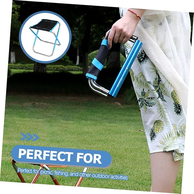 Portable Small Folding Camping Stool Lightweight Multi-Function Fishing Stool Outdoor Seat for Hiking BBQ Beach Garden Travel with Stable Design