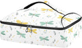 Casserole Carrier Dragonflies PrintInsulated Casserole Carrier for Hot or Cold Food Thermal Lunch Tote for Potluck Parties Picnic Beach Fits 9 x 13 Inches Baking Dish