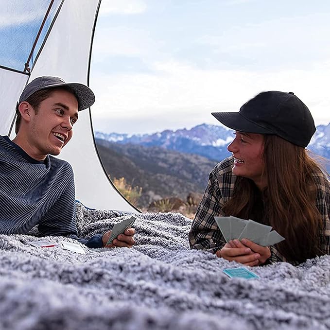 Camping Blanket 55x79 Waterproof Stadium Blanket with Storage Bag Washable Windproof Warm Foldable Down Camping for Sporting Events Picnic Travel