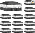 NIORSUN Solar Post Cap Lights Outdoor Waterproof 2 Lighting Modes 4x4 Post Solar Lights Fence Posts Solars Light for Deck Patio Garden Decoration 4x4 Posts Caps Wood Vinyl 12 Pack (Black)
