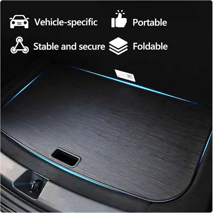 for Tesla Camping Portable Table Model Y Juniper Accessories 2020-2026 Rear Trunk Foldable Table Bucket Camping Travel Hiking Picnic BBQ Fishing Beach Folding Table Desk