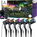 APPECK Smart Landscape Lighting Kit 36W RGBCW Smart Landscape Lights 6 Pack IP65 Waterproof Outdoor Spotlights Alexa/Google Assistant Compatible for Garden Pathway Yard Holiday Decor