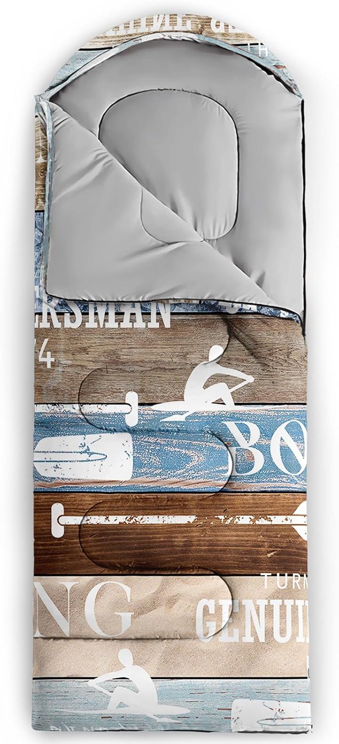 Kids Sleeping Bag for Boys GirlsBohemian Cowboy Print-Lightweight Warm Portable Outdoor Indoor-Waterproof Cold Weather Resistant Sleeping Bag for Camping Hiking