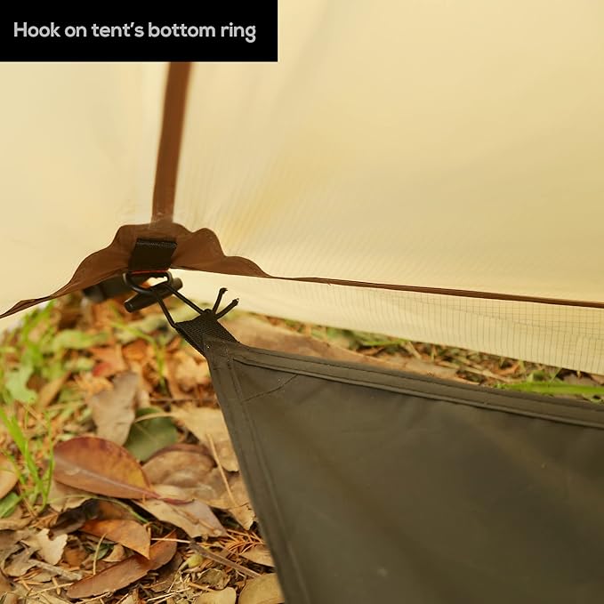 Preself Footprint for Tipi Hot Tent Ground Sheet Mat Tent Floor Waterproof Camping Tarp