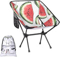 Honeybaby Folding Camping Chair Watercolor Watermelon Slices Camping Chairs Lightweight Portable Chair Outdoor Foldable Chairs for Camping Travel Picnic Beach Hiking