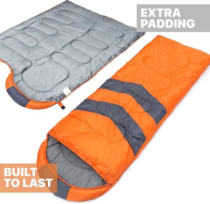 MalloMe Sleeping Bags for Adults Cold Weather &amp Warm - Backpacking Camping Sleeping Bag for Kids 10-12 Girls Boys - Lightweight Compact Camping Essentials Gear Accessories Hiking Sleep Must Have